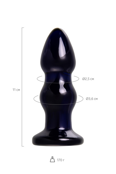 Вибровтулка Sexus Glass,стекло, 11 см